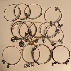 Set of 14 Alex and Ani bracelets